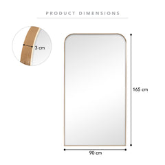 Ivy 165cm Rounded Mirror Gold product image 3