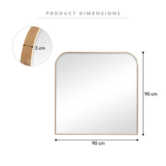 Ivy 90cm Rounded Mirror Gold product image 3