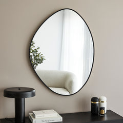 Kai 90cm Pebble Mirror Black lifestyle image