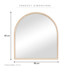 Oakleigh 85cm Arch Solid Oak Mirror product image 3