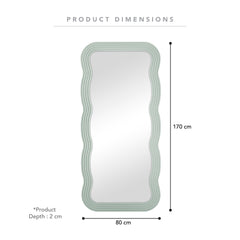 Jesse 170cm Squiggle Mirror Green product image 3