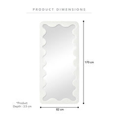 Jacky 170cm Squiggle Mirror White product image 3
