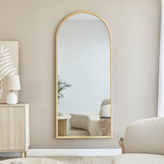 Oakleigh 180cm Arch Solid Oak Mirror Natural product image 4