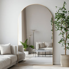 Cindy XXXL 210cm Arch Mirror Gold lifestyle image