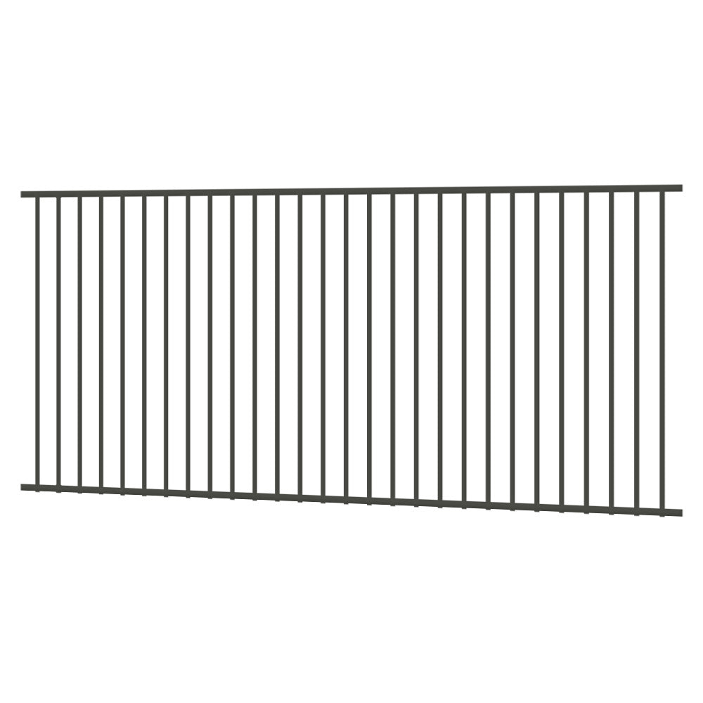 Homesafe Aluminium Flat Top Pool Fence Panel - 2400 x 1200mm WOODLAND GREY - Image 1