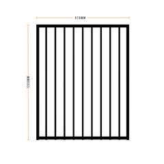Oxworks Burleigh Gate - Aluminium - 970 x 1200mm - Image 4