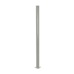 Aluminium Base Plated Pool Fence Post - 50 x 50mm x 1300mm, choice of colours