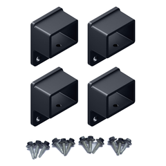 HOMESAFE Flat Top Pool Fencing Brackets - 38 x 25mm Fence Bracket - Raked - Ironstone - Image 1