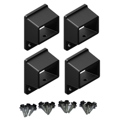 HOMESAFE Flat Top Pool Fencing Brackets - 38 x 25mm Fence Bracket - Standard - Satin Black