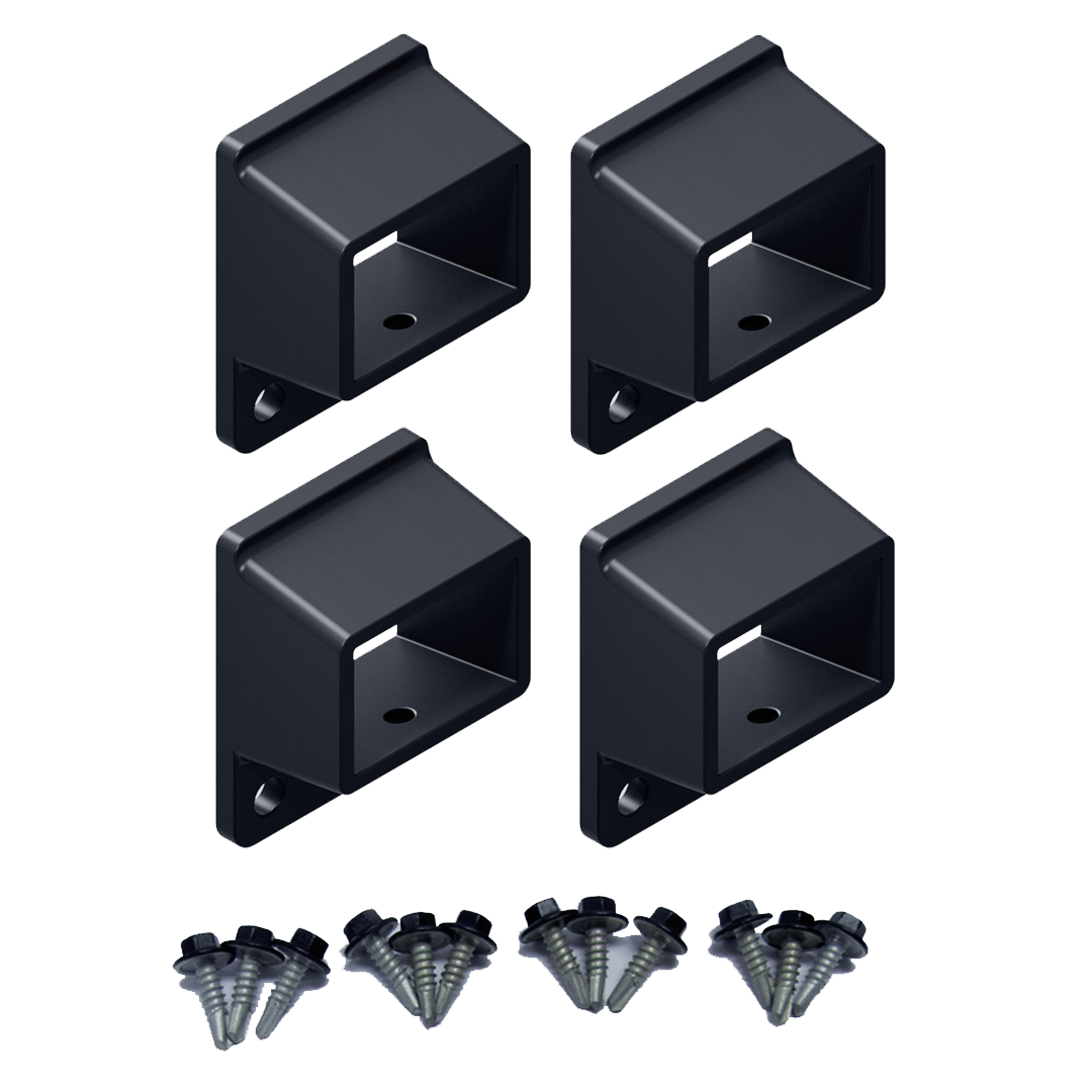 HOMESAFE Flat Top Pool Fencing Brackets - 38 x 25mm Fence Bracket - Standard - Ironstone - Image 1