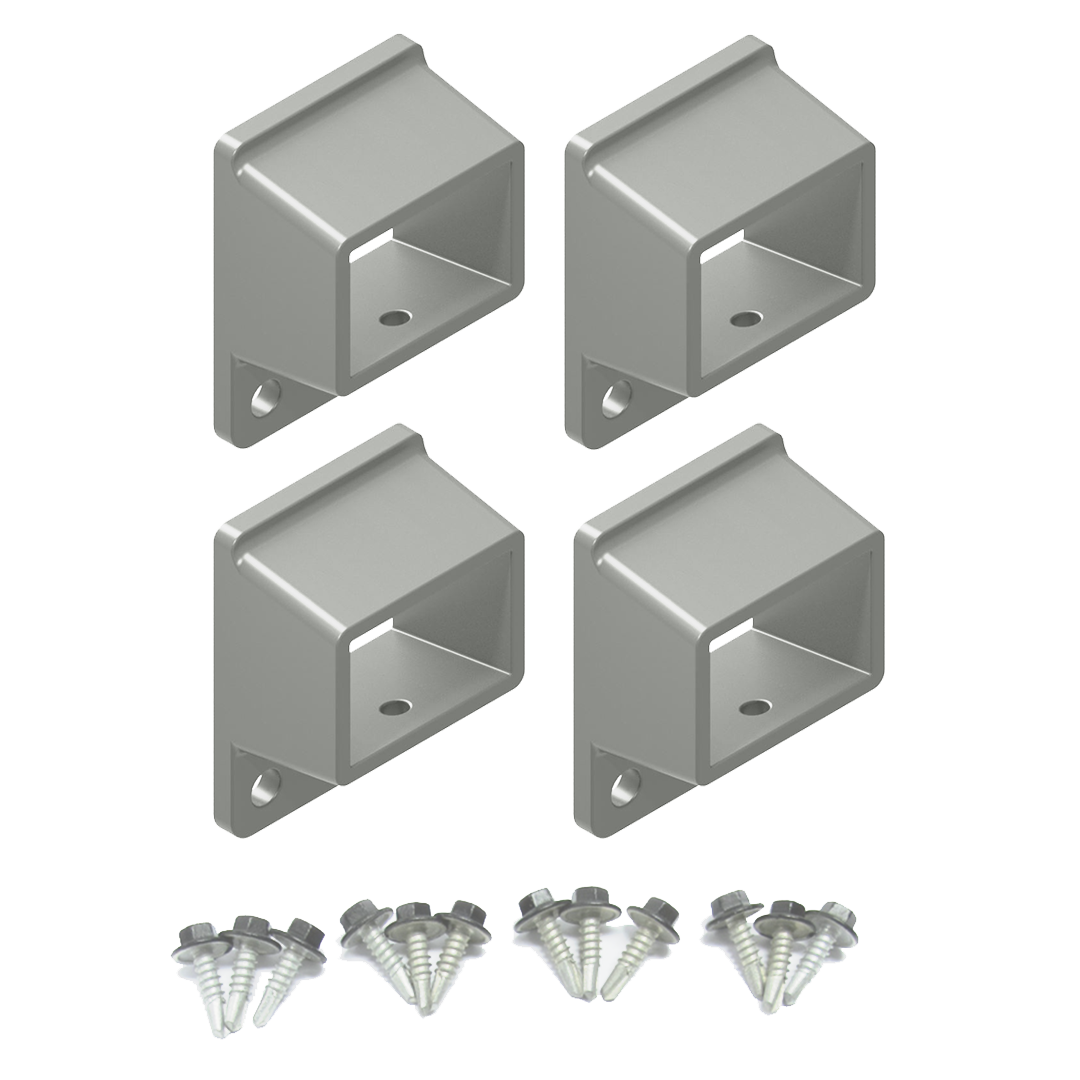 HOMESAFE Flat Top Pool Fencing Brackets - 38 x 25mm Fence Bracket - Standard - Shale Grey - Image 1