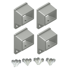 HOMESAFE Flat Top Pool Fencing Brackets - 38 x 25mm Fence Bracket - Standard - Shale Grey - Image 1