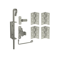 Coloursmart - Double Gate Kit,  1 x latch  4 x hinges, 1 x drop bolt,