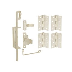 Coloursmart - Double Gate Kit,  1 x latch  4 x hinges, 1 x drop bolt,