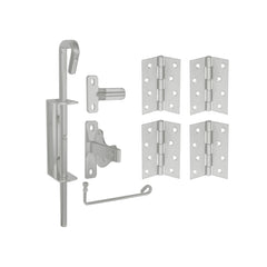 Coloursmart - Double Gate Kit,  1 x latch  4 x hinges, 1 x drop bolt,