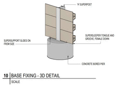 Composite Sleeper for retaining walls SuperSleeper - 205mmH x 1950mmL