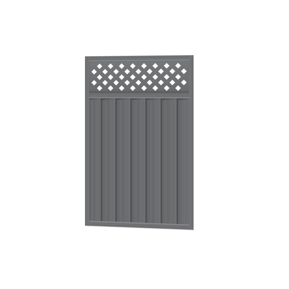 1500mm high x 930mm Colorbond Lattice Fencing Gate 100% Australian Made, 1x Sheet, 2x Stiles, 3x Rails, 1x Infill sheet, Screws. - Image 1