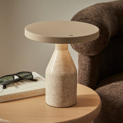 Oliver 24cm LED Table Lamp Beige lifestyle image