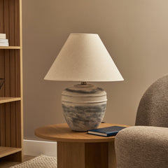 Katara 47cm Rustic Terracotta Table Lamp Beige lifestyle image