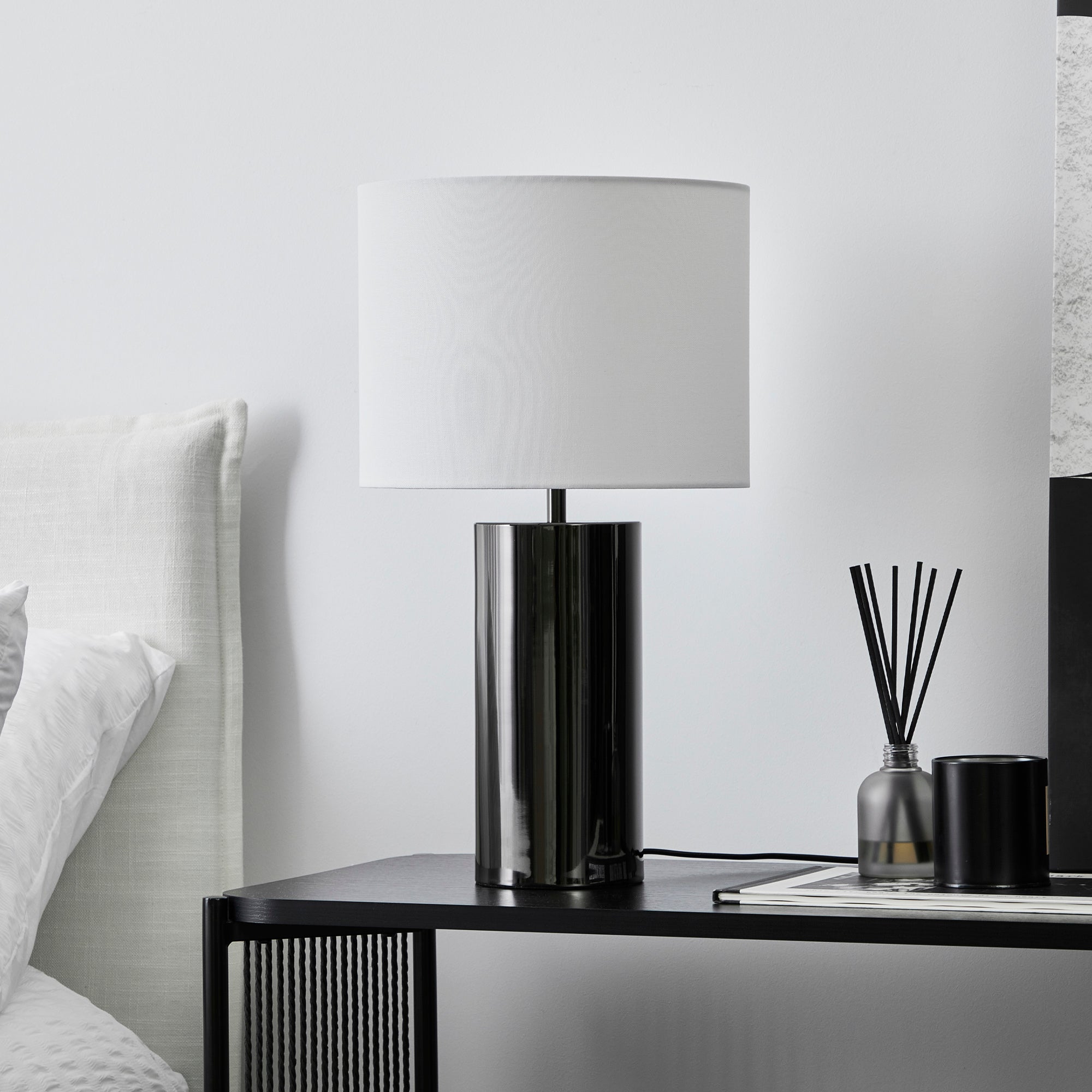 Ezra 54cm Table Lamp Black lifestyle image
