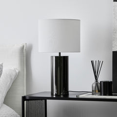 Ezra 54cm Table Lamp Black lifestyle image