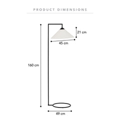 Weston 160cm Floor Lamp Black product image 3