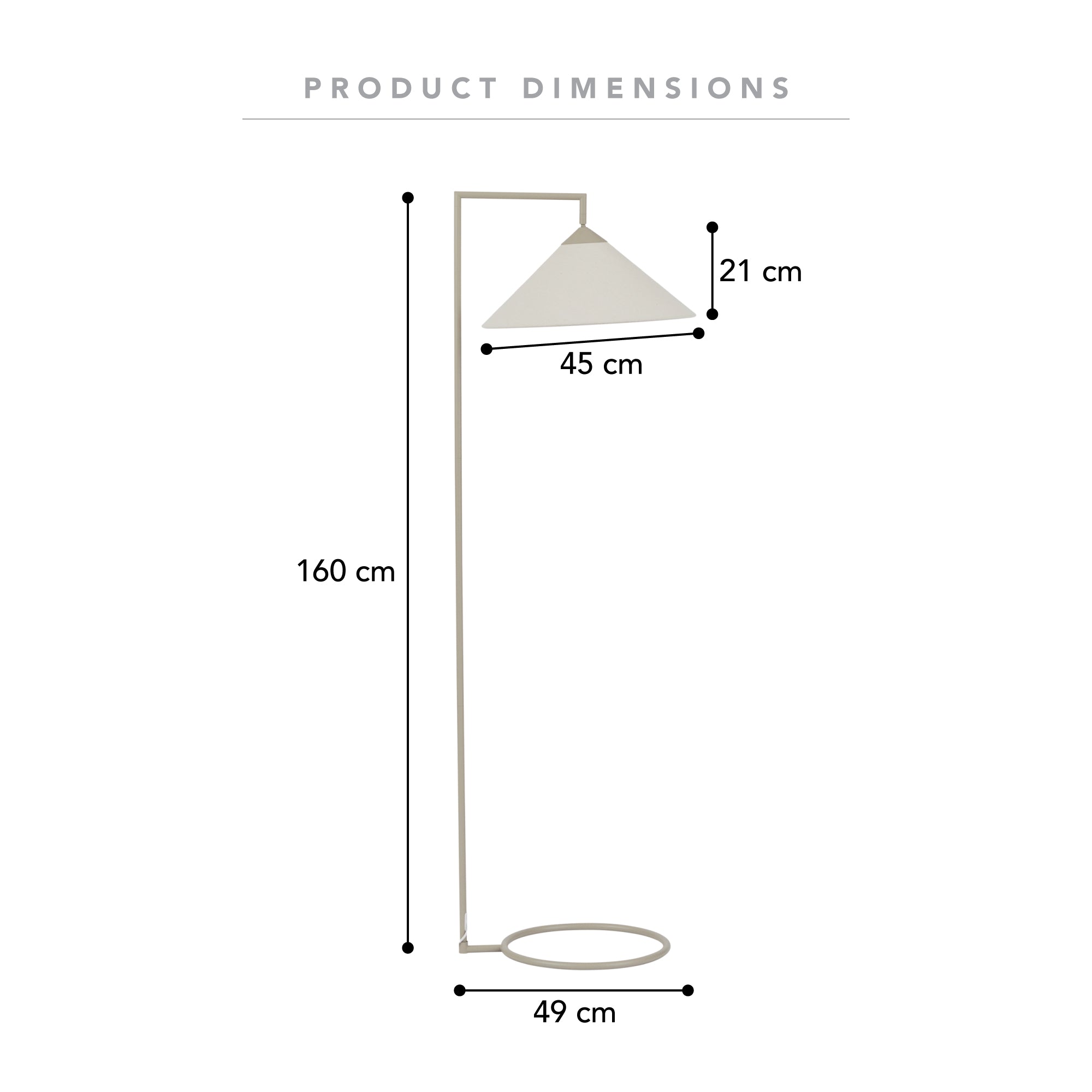 Weston 160cm Floor Lamp Oat lifestyle image