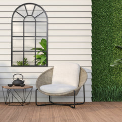 Abbey 105cm Arch Iron Indoor Outdoor Mirror Black product image 4