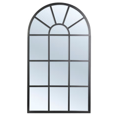 Abbey 105cm Arch Iron Indoor Outdoor Mirror Black product image 2