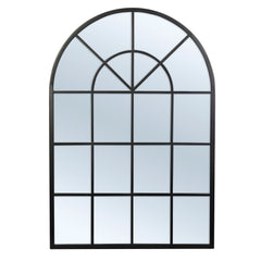 Grace 135cm Large Arch Iron Indoor Outdoor Mirror Black product image 2