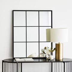 Sophia 70cm Rectangle Mirror Black lifestyle image