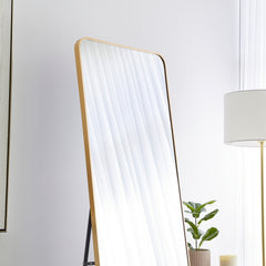 Elle 165cm Standing Full Length Rectangle Mirror Gold product image 4