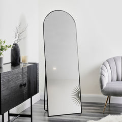 Cindy 165cm Arched Standing Full Length Mirror Black product image 3