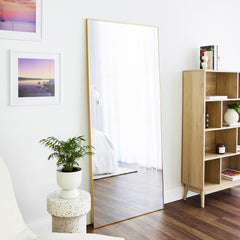 180cm Elle XL Rectangle Mirror Gold lifestyle image