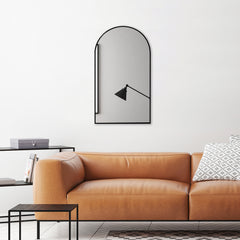 Naomi 80cm Arched Wall Mirror Black lifestyle image