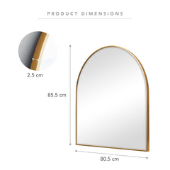 85cm Naomi Large Arch Mirror Gold product image 3