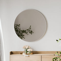 Linda 85cm Round Wall Mirror White product image 4