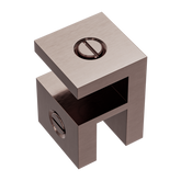 SHOWER GLASS HEADER BAR OVERPANEL FITTING SQUARE 10MM/10MM - BRUSHED BRONZE