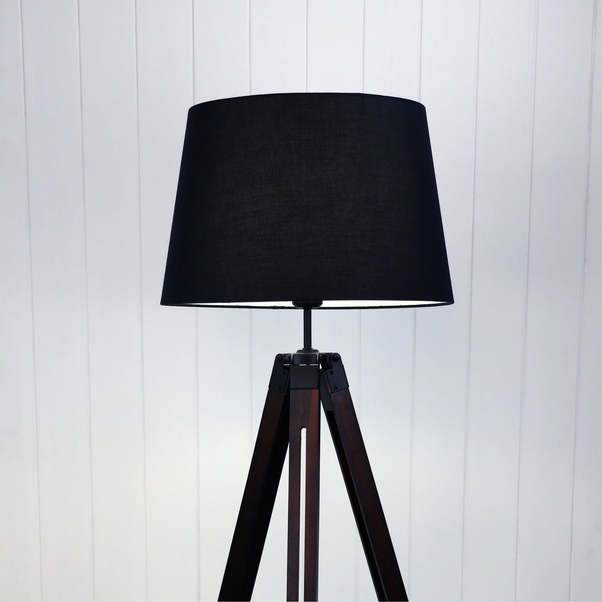 Trevi Complete Complete Base and Shade Floor Lamp styled in a room