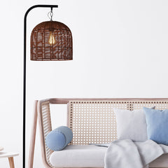 Jess Complete Base and Shade Floor Lamp styled in a room