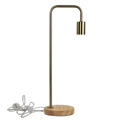 Lane Scandi Table Lamp Brushed Brass with Timber product image 2