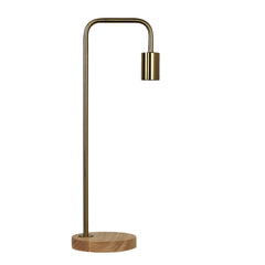 Lane Scandi Table Lamp Brushed Brass with Timber product image 4