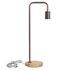 Lane Copper Scandi Table Lamp Copper with Timber product image 2