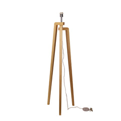 Lund Scandi Timber Tripod Lamp Base Floor Lamp styled in a room
