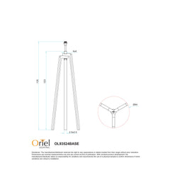 Lund Scandi Timber Tripod Lamp Base Floor Lamp product image 2