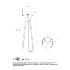 Lund Complete Scandi Timber Tripod Floor Lamp styled in a room