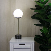 Milton Classic Marble Art Deco Table Lamp styled in a room