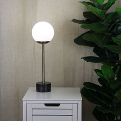 Milton Classic Marble Art Deco Table Lamp styled in a room