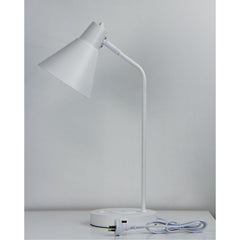 Targa White Desk Lamp with USB and wireless charging product image 3