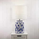 Ava Ceramic Table Lamp styled in a room